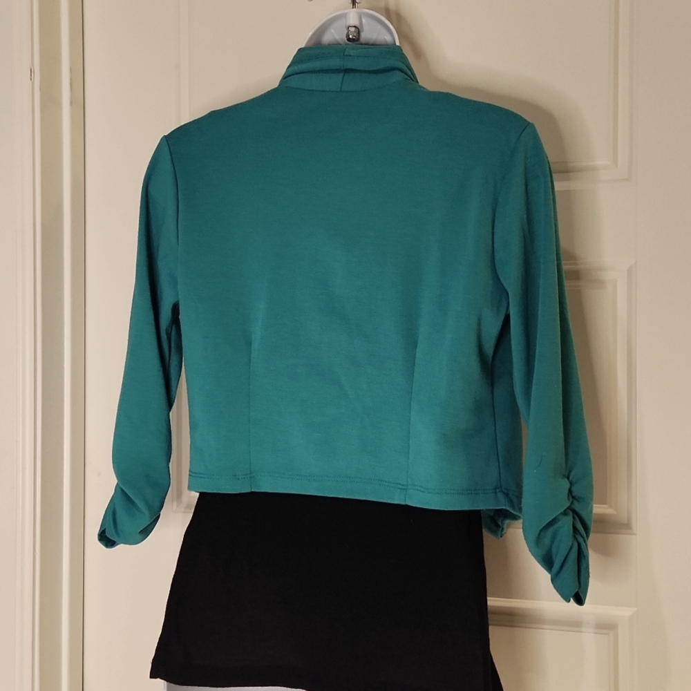 Open Front Cropped Jacket - Picture 4 of 7
